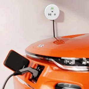 Electric Car charging with HNE Futures Smart Charger Model Y